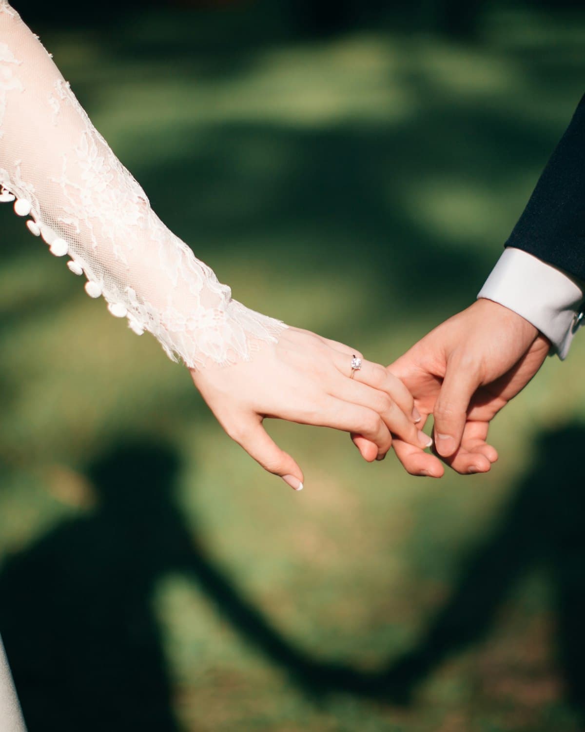 Candid moment between a couple during an outdoor portrait session